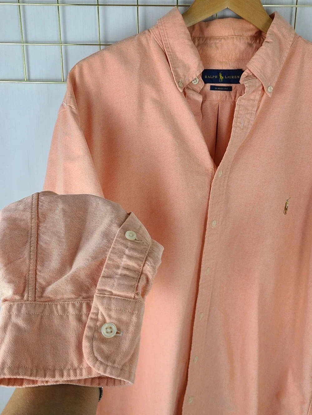 Polo Ralph Lauren Oxford Flesh Pony Vintage Button-Down Cotton Shirt